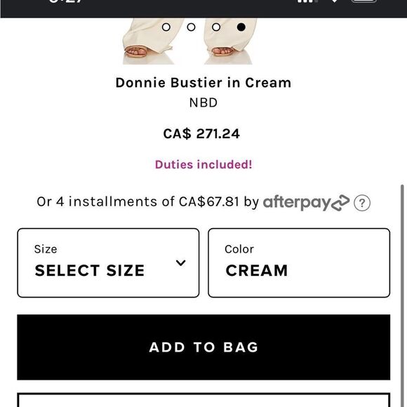 REVOLVE x NBD Donnie bustier in cream medium - Picture 15 of 15